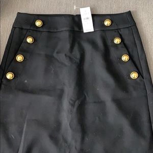 Black Ann Taylor Loft Nautical Skirt Size 0